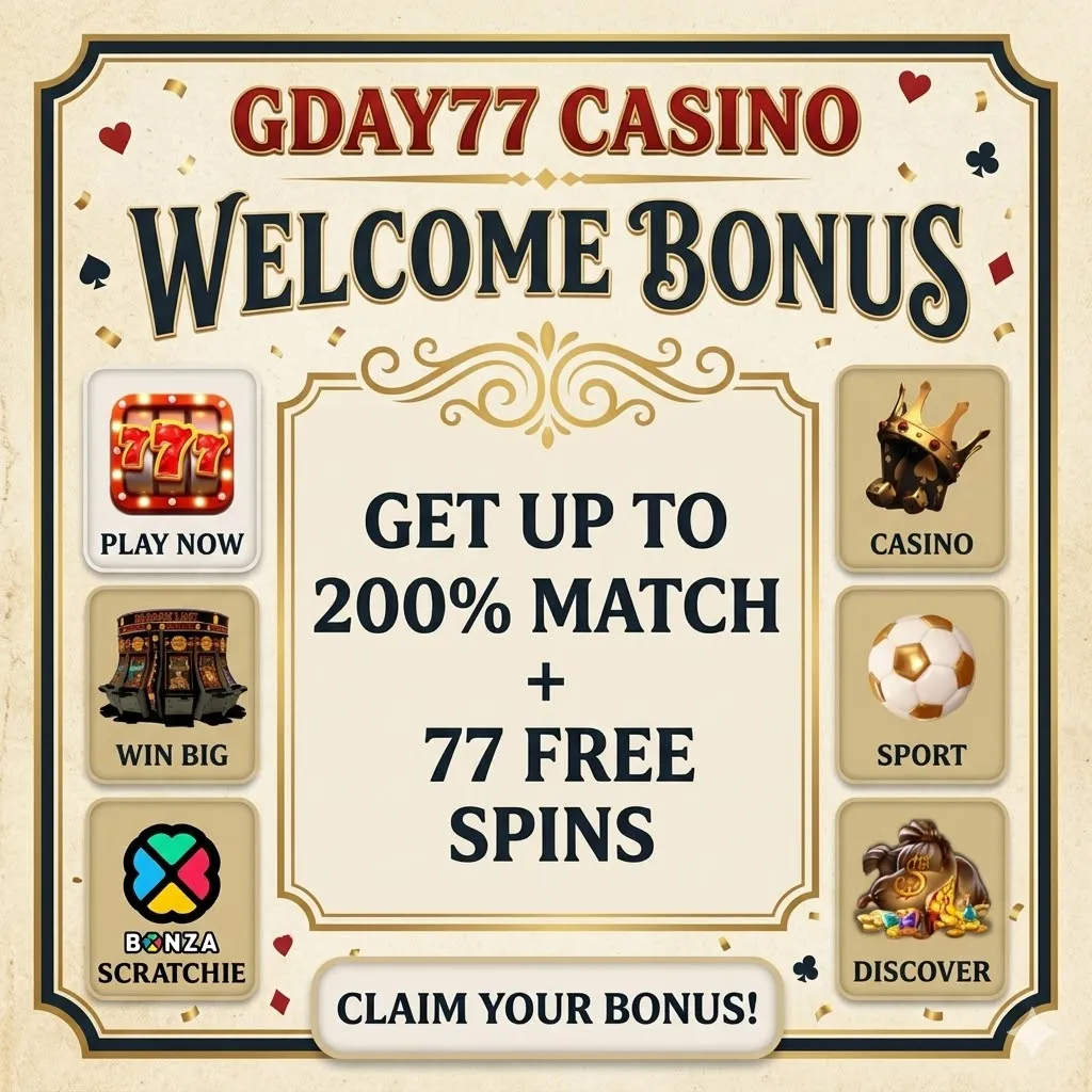 welcome bonus gday casino